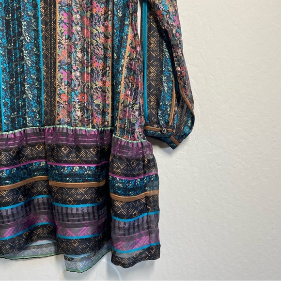 Soft Surroundings Women’s S Floral Lightweight Boho Tunic Top Ruffles NWT - Picture 2 of 7